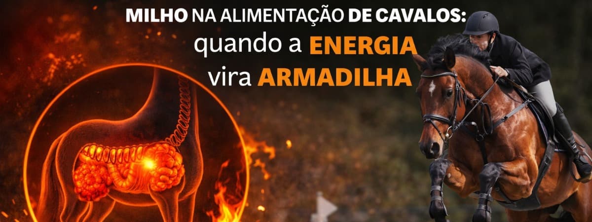 Milho na alimentação de cavalos: quando a energia vira armadilha para a performance